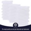 Picture of 32 Pack Baby Washcloths - 10x10 Inch, Luxury Coral Fleece - Extra Absorbent and Soft Wash Clothes for Newborns, Infants and Toddlers - Suitable for Sensitive Skin and New Born - Baby Shower - White