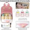 Picture of Baby Diaper Bag Backpack Tote for Women Large Capacity with Insulated Pockets Multifunctional Waterproof Diaper Bags For Baby Girl Boy Mama Maternity Travel Bag Pink