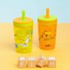 Picture of Zak Designs Dr. Seuss Kelso Toddler Cups For Travel or At Home, 15oz 2-Pack Durable Plastic Sippy Cups With Leak-Proof Design is Perfect for Kids (One Fish, Two Fish, Red Fish, Blue Fish)