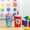 Picture of Zak Designs Dr. Seuss Kelso Toddler Cups For Travel or At Home, 15oz 2-Pack Durable Plastic Sippy Cups With Leak-Proof Design is Perfect for Kids (The Cat in the Hat)