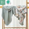 Picture of Momcozy Baby Towel with Hooded-2 Pack Soft Bath Towel Set-Shower Gifts or Bath Essential for Infant,Newborn, Toddler (28 X 28 Inch, Petite Blossom)