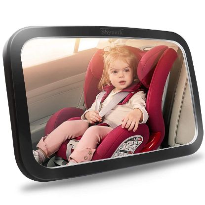Picture of Shynerk Baby Car Mirror, Safety Car Seat Mirror for Rear Facing Infant with Wide Crystal Clear View, Shatterproof, 360° Rotation, Crash Tested and Certified