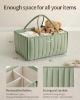 Picture of Blissful Diary Baby Diaper Caddy Organizer, Stylish Storage Basket for Newborn Essentials and Diaper Station, Gift for Baby Shower and Registry Must-Have, Sage Green