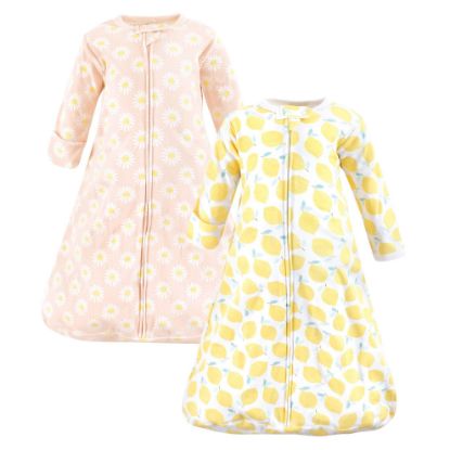 Picture of Hudson Baby Unisex Baby Cotton Wearable Sleeping Bag, Sack, Blanket, Lemon Daisy Long Sleeve, 18-24 Months