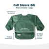 Picture of Tiny Twinkle Mess Proof Baby Bib |2 Pack Waterproof Smock Bib for Eating, Machine Washable Full Sleeve with Pocket(Slate Olive, Large 2-4 Years)