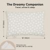 Picture of Toddler Pillow with Pillowcase - 13x18 My Little Dreamy Kids Travel Bed Pillows for Sleeping, Organic Cotton Small Pillowcase, Soft & Breathable, Machine Washable, Toddlers 2-5 Years Old (Meadow)