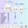 Picture of Lumipets Kawaii Pig Night Light, Silicone Rubber Material, Multicolor, USB Rechargeable, Remote Control, 12 Hour Battery Life, 60 Minute Auto-Shutoff Timer, Great For Kids Bedrooms