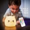 Picture of Lumipets Kawaii Pig Night Light, Silicone Rubber Material, Multicolor, USB Rechargeable, Remote Control, 12 Hour Battery Life, 60 Minute Auto-Shutoff Timer, Great For Kids Bedrooms