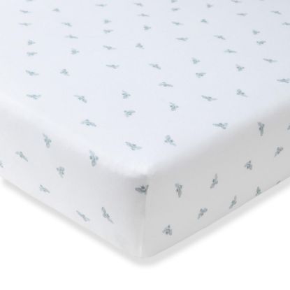 Picture of Burt's Bees Baby Essential Organic Cotton Fitted Crib Sheet, Breathable for Boy Girl Standard Crib & Toddler Mattresses