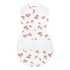 Picture of Happiest Baby Sleepea 5-Second Swaddle - 100% Organic Cotton Baby Swaddle Blanket - Doctor Designed Promotes Healthy Hip Development (Ivory Watermelons, Small)