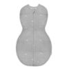 Picture of Happiest Baby Sleepea 5-Second Swaddle - 100% Organic Cotton Baby Swaddle Blanket - Doctor Designed Promotes Healthy Hip Development (Graphite Stars, Large)