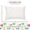 Picture of Youth Pillow with Pillowcase 16x22, Soft Jumbo Toddler Pillow, Kids Pillow & Hypoallergenic Pillow Case - Best Kids Pillows for Sleeping, Perfect Kids Travel Pillow (Trucks 'N Cars)