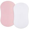 Picture of Bassinet Sheets Compatible with Halo Bassinest Swivel/Flex/Glide Sleeper and 4moms mamaRoo Sleep Bassinet, 100% Cotton, 2 Pack, Ultra Soft Bassinet Sheet for Baby, White & Pink