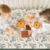 Picture of BROLEX Baby Fitted Crib Sheets: Kid Crib Sheets - Set of 2 for Toddler Standard Size Crib Mattress for Boys and Girls - Jersey Knit Crib Bed Sheets Zebra Forest