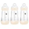 Picture of MAM 9oz Easy Start Anti-Colic Baby Bottles, Medium Flow, Breastfeeding-Like Silicone Nipple, Reduces Colic, Gas, & Reflux, Easy-to-Clean, BPA-Free, Baby Bottles for Newborns, 2+ Months