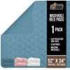 Picture of GORILLA GRIP Washable Underpads, Waterproof Reusable Heavy Absorbency Incontinence Bed Pads, Leak Proof Toddler Mattress Pad, 52x34 Slip Resistant Protector for Bedwetting, Adults and Kids, Blue