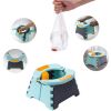 Picture of Honboom Portable Potty Training Seat for Toddler| Kids Travel Potty | Collapsible potty | Baby Potty Seat for Indoor and Outdoor (Blue)