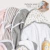 Picture of Burts Bees Baby Infant Hooded Towels Whale of a Tale Organic Cotton, Unisex Bath Essentials and Newborn Necessities, Soft Nursery Towel with Hood Set, 2-Pack Size 29 x 29 Inch