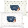 Picture of 2-Pack Toddler Pillow - Soft Organic Cotton Toddler Pillows for Sleeping - 13X18 Small Pillow for Kids - Kids Pillows for Sleeping - Kids Pillow for Travel, School, Nap, Age 2 to 5 (Nibbles/Bruce)