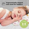 Picture of Toddler Pillow with Pillowcase - 13x18 My Little Dreamy Kids Travel Bed Pillows for Sleeping, Organic Cotton Small Pillowcase, Soft & Breathable, Machine Washable, Toddlers 2-5 Years Old (Forest)