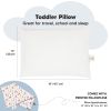 Picture of Toddler Pillow with Pillowcase - 13x18 My Little Dreamy Kids Travel Bed Pillows for Sleeping, Organic Cotton Small Pillowcase, Soft & Breathable, Machine Washable, Toddlers 2-5 Years Old (Forest)