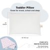 Picture of Toddler Pillow with Pillowcase - 13x18 My Little Dreamy Kids Travel Bed Pillows for Sleeping, Organic Cotton Small Pillowcase, Soft & Breathable, Machine Washable, Toddlers 2-5 Years Old (Alpacas)