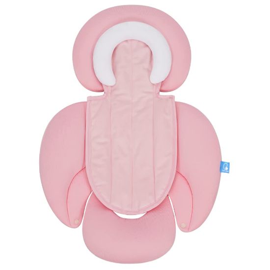 Picture of COOLBEBE New 2-in-1 Babybody Supports for Baby Newborn Infants - Extra Soft Stroller Cushion Pads Car Seat Insert, Perfect for Carseats, Strollers, Swings, Pink