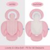 Picture of COOLBEBE New 2-in-1 Babybody Supports for Baby Newborn Infants - Extra Soft Stroller Cushion Pads Car Seat Insert, Perfect for Carseats, Strollers, Swings, Pink