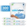 Picture of WaterWipes Plastic-Free Original Baby Wipes, 99.9% Water Based Wipes, Unscented & Hypoallergenic for Sensitive Skin, 300 Count (5 packs)