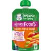 Picture of Gerber Organic Baby Food Pouches, 2nd Foods for Sitter, WonderFoods, Carrot Apple Mango, 3.5 Ounce (Pack of 12)
