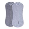 Picture of SwaddleMe by Ingenuity Compression Baby Swaddle Pod in Velboa, Two-Way Zipper for Easy Diaper Changes, Improves Sleep & Calms Startle Reflex, 0-2 Months, 1.0 TOG, 2-Pack - Clouds & Stars
