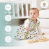Picture of Cute Castle Baby Sleep Sack 6-12 Months - Lightweight 100% Cotton 2-Way Zipper TOG 0.5 Infant Wearable Blanket, Newborn Essentials Toddler Sleep Clothes, 3 Pack(Honey, Dinosaurs, Letters)