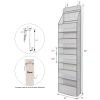 Picture of Univivi 6 - Layer Fabric Over the Door Organizer Gray Foldable Nursery Closet Storage, Large Hanging Door Organizer for Cosmetics, Toys and Sundries…
