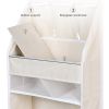 Picture of Univivi 6-Shelf Over Door Hanging Organizer Fabric Door Storage with 5 Large Pockets and 3 Small PVC Pockets Wall Mount Hanging Storage Organizers (Beige)…