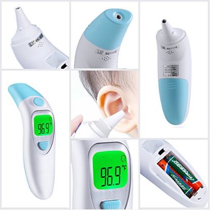 Picture of YUKICARE Ear and Forehead Thermometer Electronic Medical Infrared Digital Clinical Instant Read Fever Body Basal, Professional for Baby Kid Adult - Authentic CE and FDA Approved