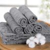 Picture of Yoofoss Muslin Burp Cloths for Baby 10 Pack 100% Cotton Baby Washcloths for Boys Girls Large 20''X10'' Super Soft and Absorbent Gray