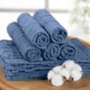 Picture of Yoofoss Muslin Burp Cloths for Baby 10 Pack 100% Cotton Baby Washcloths for Boys Girls Large 20''X10'' Super Soft and Absorbent Dark Blue
