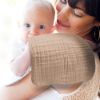 Picture of Yoofoss Muslin Burp Cloths for Baby 10 Pack 100% Cotton Baby Washcloths for Boys Girls Large 20''X10'' Super Soft and Absorbent Brown
