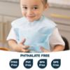 Picture of Tiny Twinkle Mess-Proof Baby Bib - Waterproof Bib for Baby Boy or Girl - Machine Washable - Adjustable Closure - PVC, BPA & Phthalate Free - Great for Travel - Baby Food Bibs (5 Pack, Boy Spring)