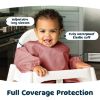 Picture of Tiny Twinkle Mess Proof Baby Bib |2 Pack Waterproof Smock Bib for Eating, Machine Washable Full Sleeve with Pocket (Taupe Lilac, Small 6-24 Months)