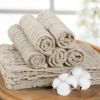Picture of Yoofoss Muslin Burp Cloths for Baby 10 Pack 100% Cotton Baby Washcloths for Boys Girls Large 20''X10'' Super Soft and Absorbent Apricot White