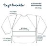 Picture of Tiny Twinkle Mess Proof Baby Bib |2 Pack Waterproof Smock Bib for Eating, Machine Washable Full Sleeve with Pocket (Grey Indigo, Small 6-24 Months)