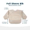 Picture of Tiny Twinkle Mess Proof Baby Bib |2 Pack Waterproof Smock Bib for Eating, Machine Washable Full Sleeve with Pocket (Periwinkle Putty, Small 6-24 Months)