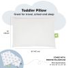 Picture of Toddler Pillow with Pillowcase - 13x18 My Little Dreamy Kids Travel Bed Pillows for Sleeping, Organic Cotton Small Pillowcase, Soft & Breathable, Machine Washable, Toddlers 2-5 Years Old (Moon Sloth)