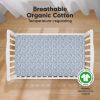 Picture of KeaBabies 2-Pack Organic Crib Sheets for Boys, Girls - Fitted Crib Mattress Sheet Neutral, Breathable Jersey Cotton Cover for Baby Bed, Toddler Mattress, Soft & Cute Prints (Excavation)
