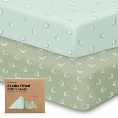 Picture of KeaBabies 2-Pack Organic Crib Sheets for Boys, Girls - Fitted Crib Mattress Sheet Neutral, Breathable Jersey Cotton Cover for Baby Bed, Toddler Mattress, Soft & Cute Prints (Lunaris)