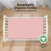 Picture of KeaBabies 2-Pack Organic Crib Sheets for Boys, Girls - 52x28 Fitted Crib Mattress Sheet Neutral, Breathable Jersey Cotton Cover for Baby Bed, Toddler Mattress, Soft & Cute Prints (Rose)