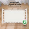 Picture of KeaBabies 2-Pack Organic Crib Sheets for Boys, Girls - 52x28 Fitted Crib Mattress Sheet Neutral, Breathable Jersey Cotton Cover for Baby Bed, Toddler Mattress, Soft & Cute Prints (Soft White)