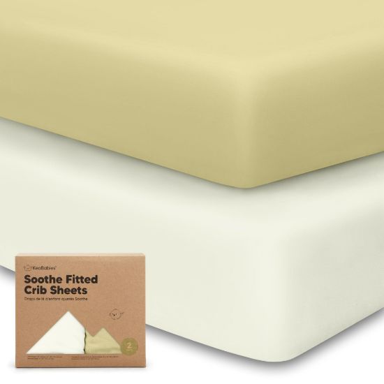 Picture of KeaBabies 2-Pack Organic Crib Sheets for Boys, Girls - Fitted Crib Mattress Sheet Neutral, Breathable Jersey Cotton Cover for Baby Bed, Toddler Mattress, Soft & Cute Prints (Oregano)