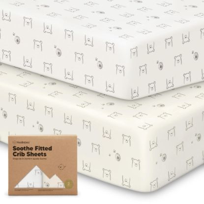 Picture of KeaBabies 2-Pack Organic Crib Sheets for Boys, Girls - Fitted Crib Mattress Sheet Neutral, Breathable Jersey Cotton Cover for Baby Bed, Toddler Mattress, Soft & Cute Prints (Bumble Bear)